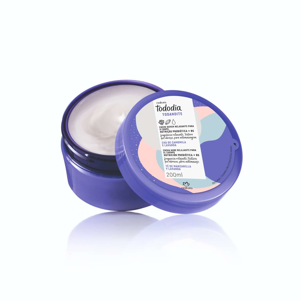 Crema nube relajante para el cuerpo Tododia té de manzanilla y lavanda