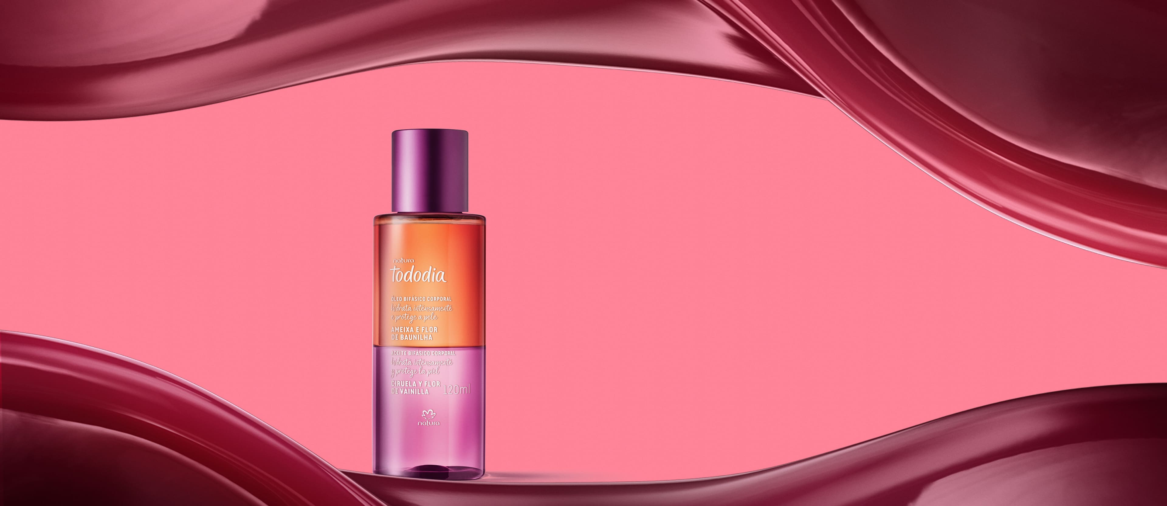 Aceite bifásico Tododia ciruela y flor de vainilla