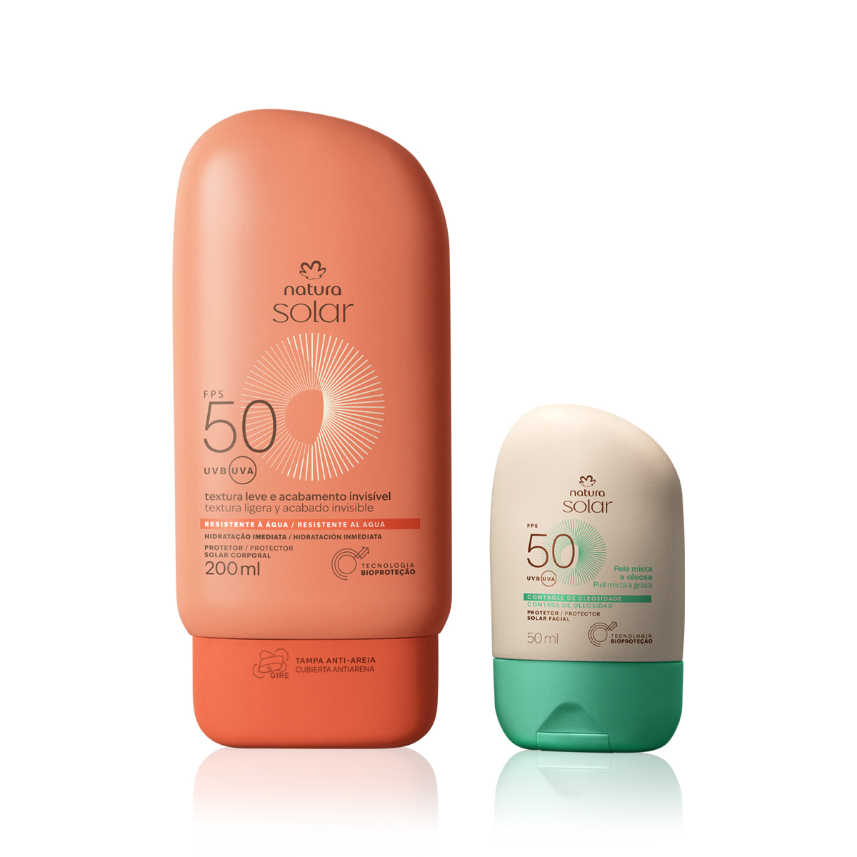 Kit Protector Solar Facial Piel Mixta a Oleosa y Protector Solar Corporal FPS 50 Natura Solar
