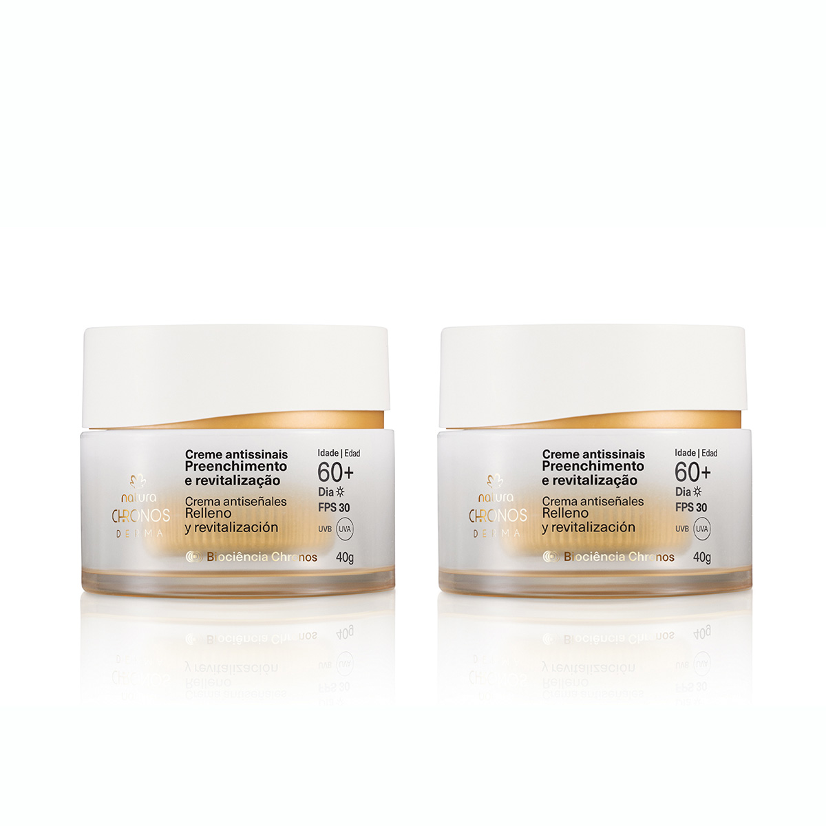 Kit Duo Crema antiseñales​ Relleno y revitalización 60+ día - 40 g