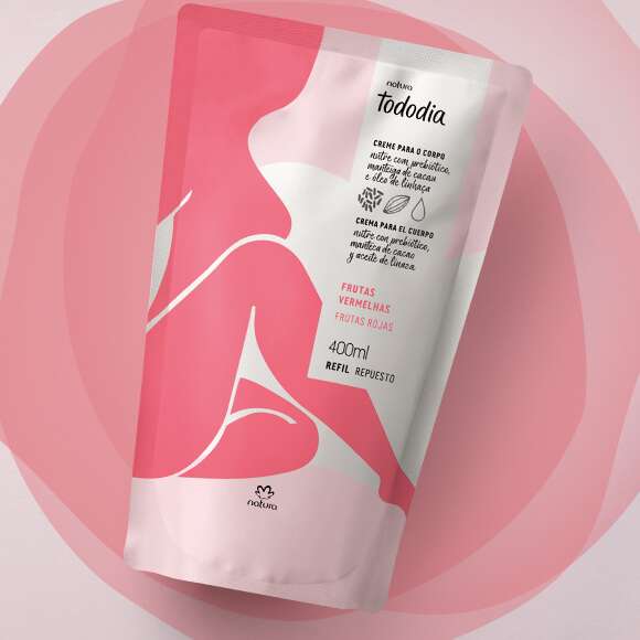 Repuesto Crema Nutritiva para el Cuerpo Tododia Frutas Rojas