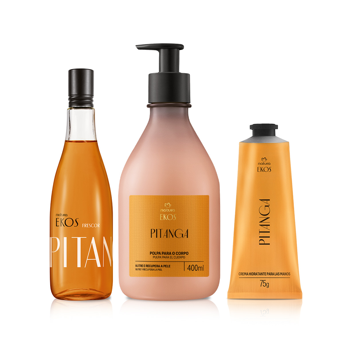 kit frescor y crema para el cuerpo y manos Ekos Pitanga