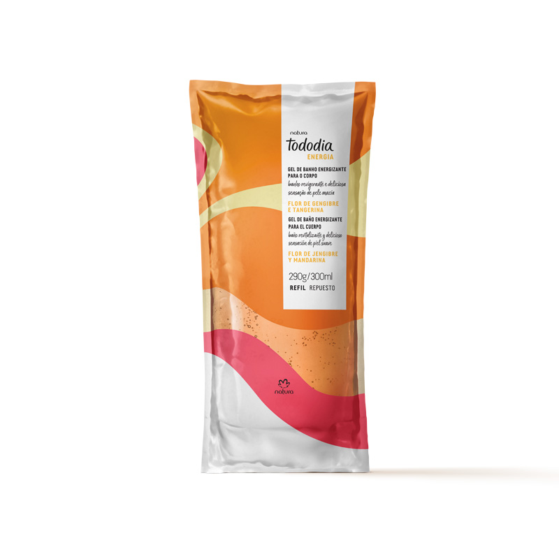 Repuesto Jabon líquido en gel Tododia Flor de jengibre y Mandarina - 300 ml