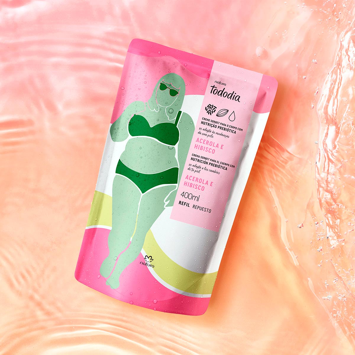 Crema nutritiva para cuerpo Acerola e hibisco Tododia Repuesto