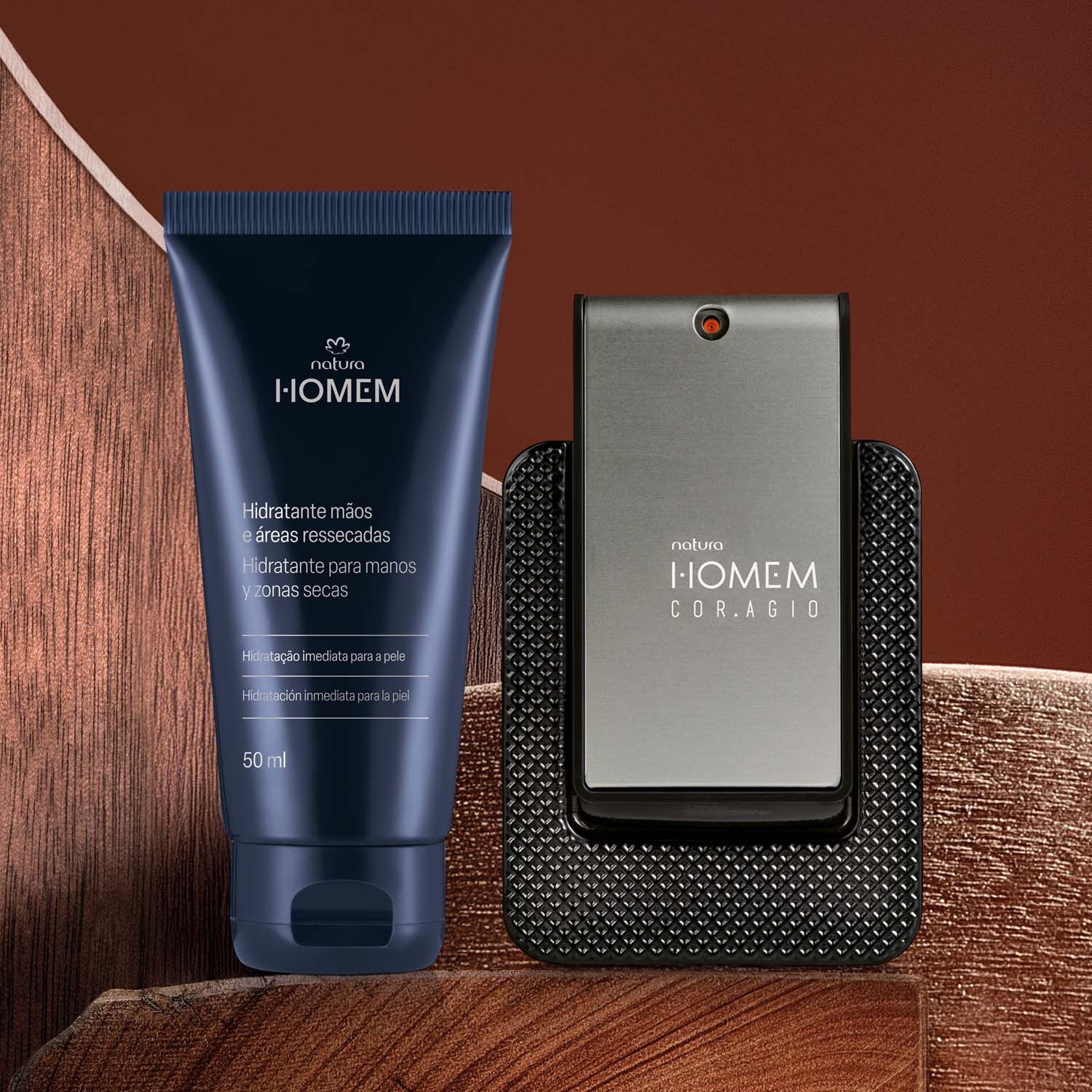 Kit Eau de Parfum Homem Cor.agio y Hidratante de Manos