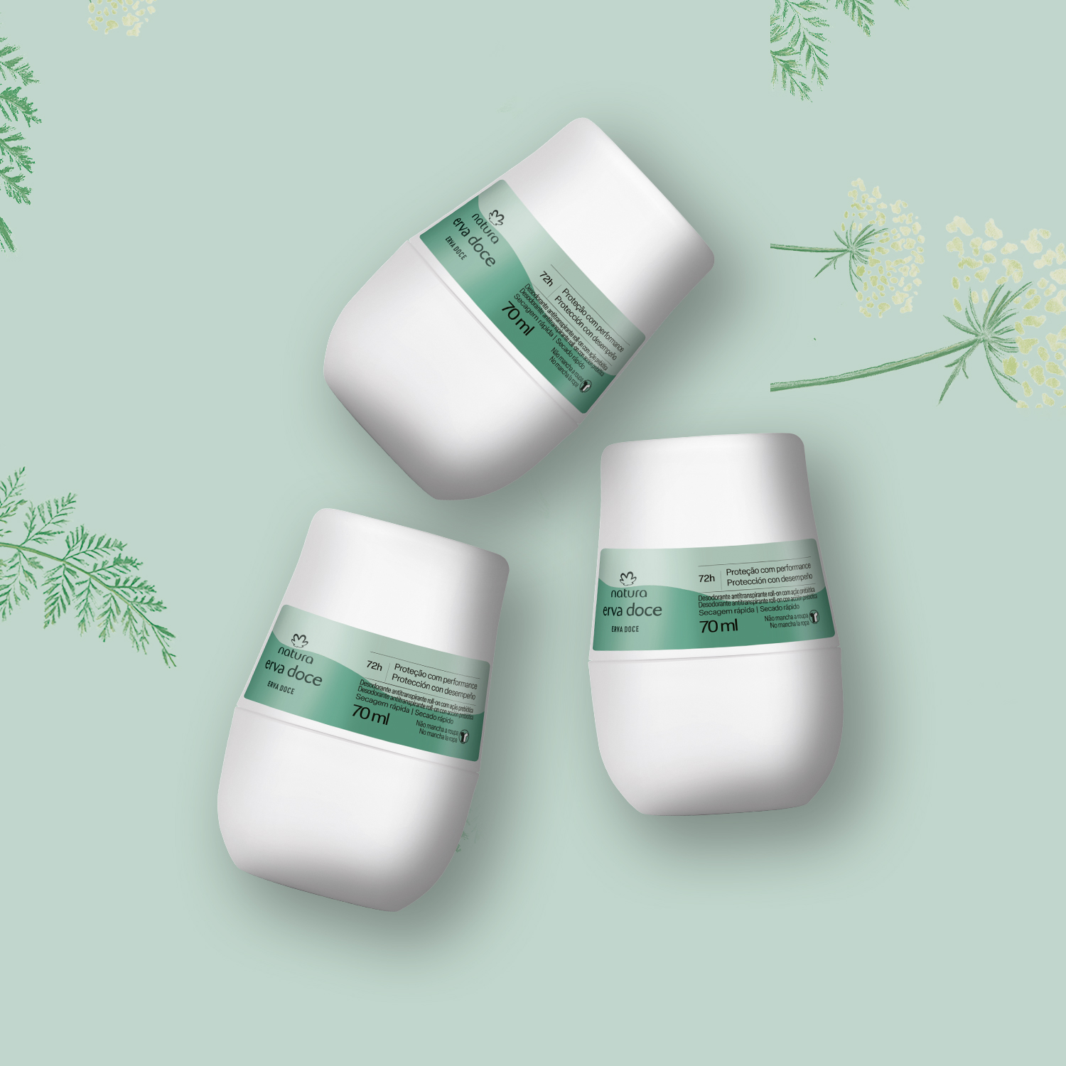 Kit Desodorantes Roll-on Erva Doce