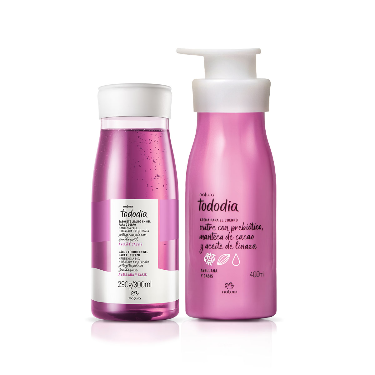 Kit Crema Corporal y Jabón Líquido Tododia Avellana y Casis