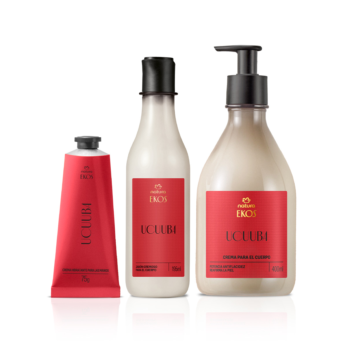 Kit Jabón Líquido, Hidratante Cuerpo y Manos Ekos Ucuuba