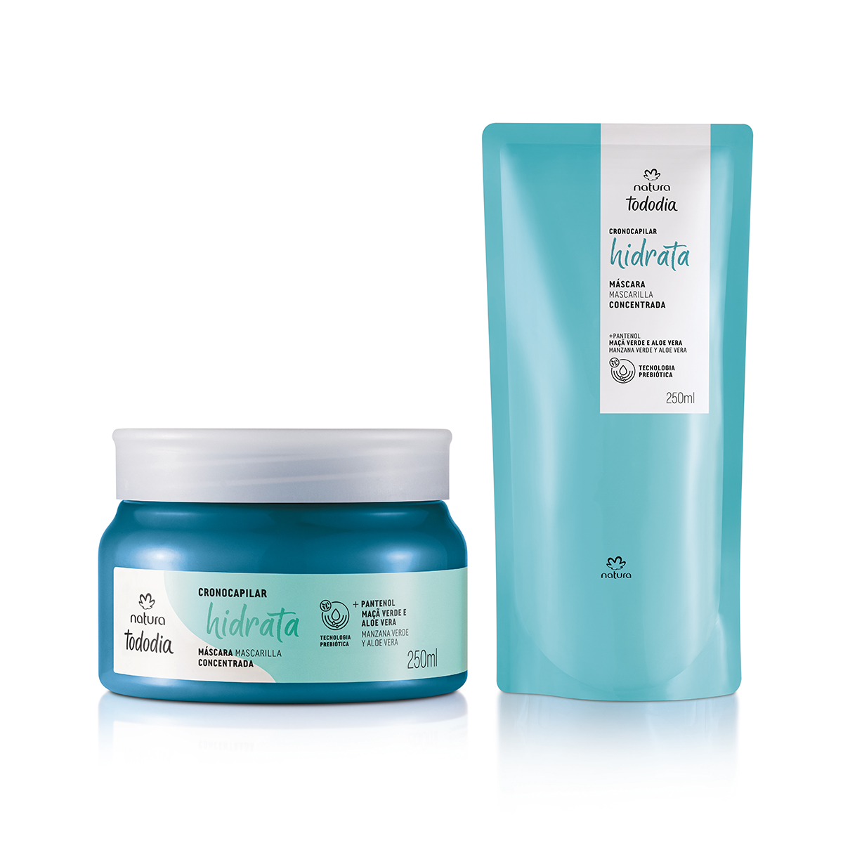 Kit Mascarilla de Hidratación con Repuesto Tododia Manzana Verde y Aloe Vera