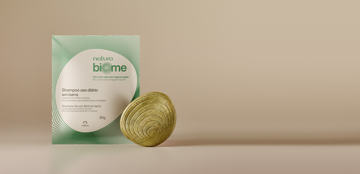 Biōme shampoo uso diario en barra 90g