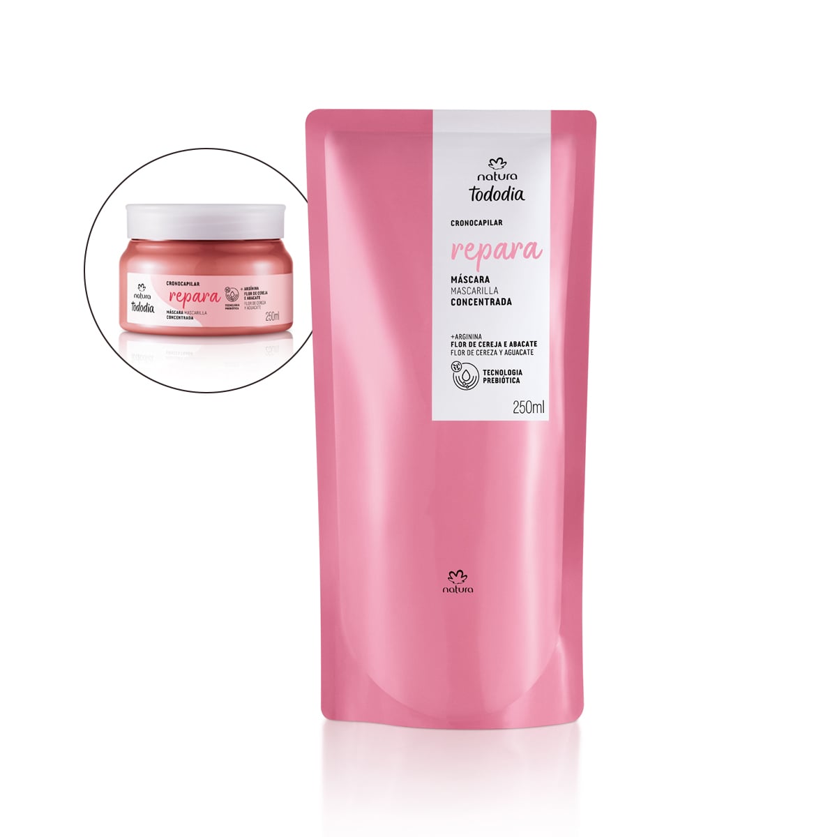 M&aacute;scara concentrada reparadora Tododia Flor de Cereza y Aguacate - 250 ml