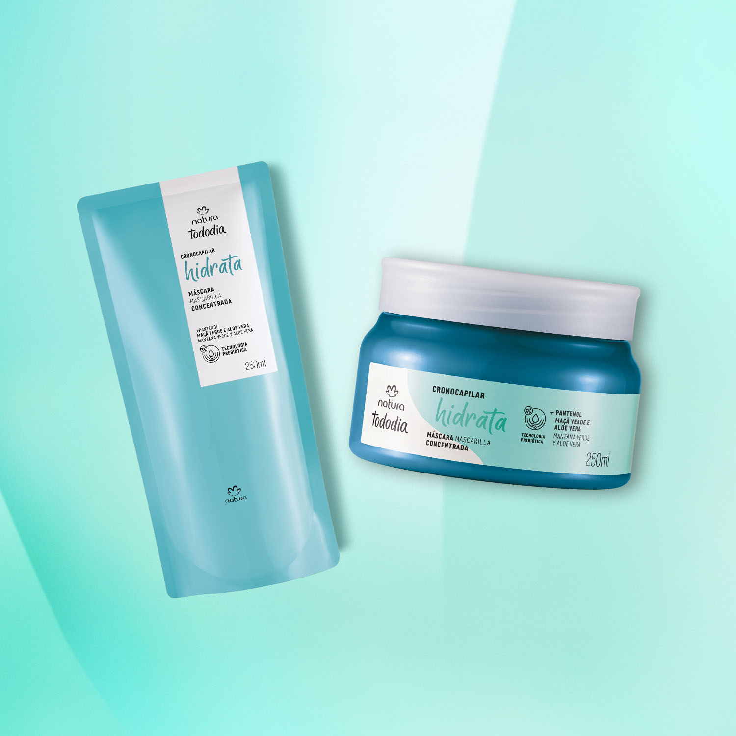 Kit Mascarilla de Hidratación con Repuesto Tododia Manzana Verde y Aloe Vera