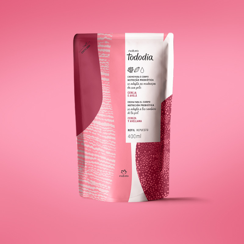 Repuesto Crema nutritiva para cuerpo Tododia cereza y avellana