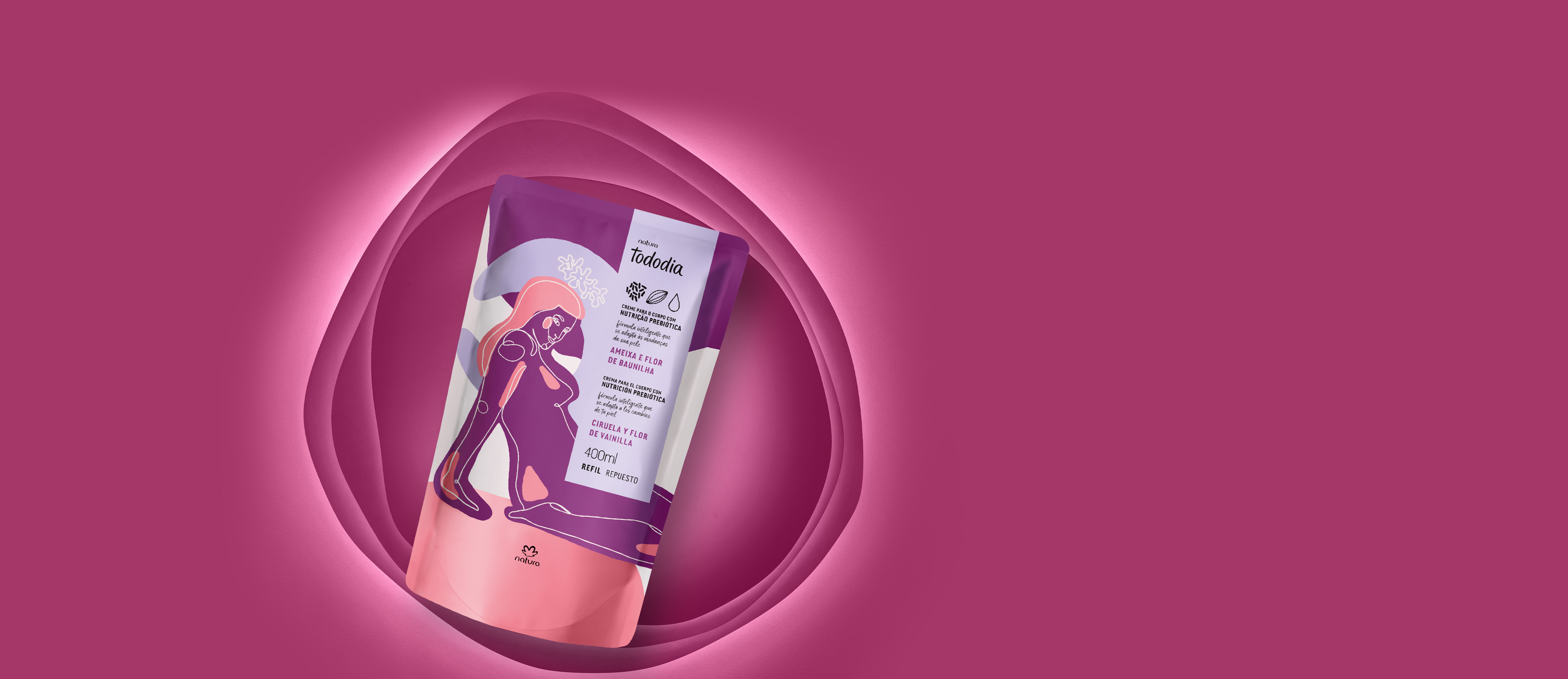 Repuesto crema nutritiva para cuerpo Tododia ciruela y flor de vainilla