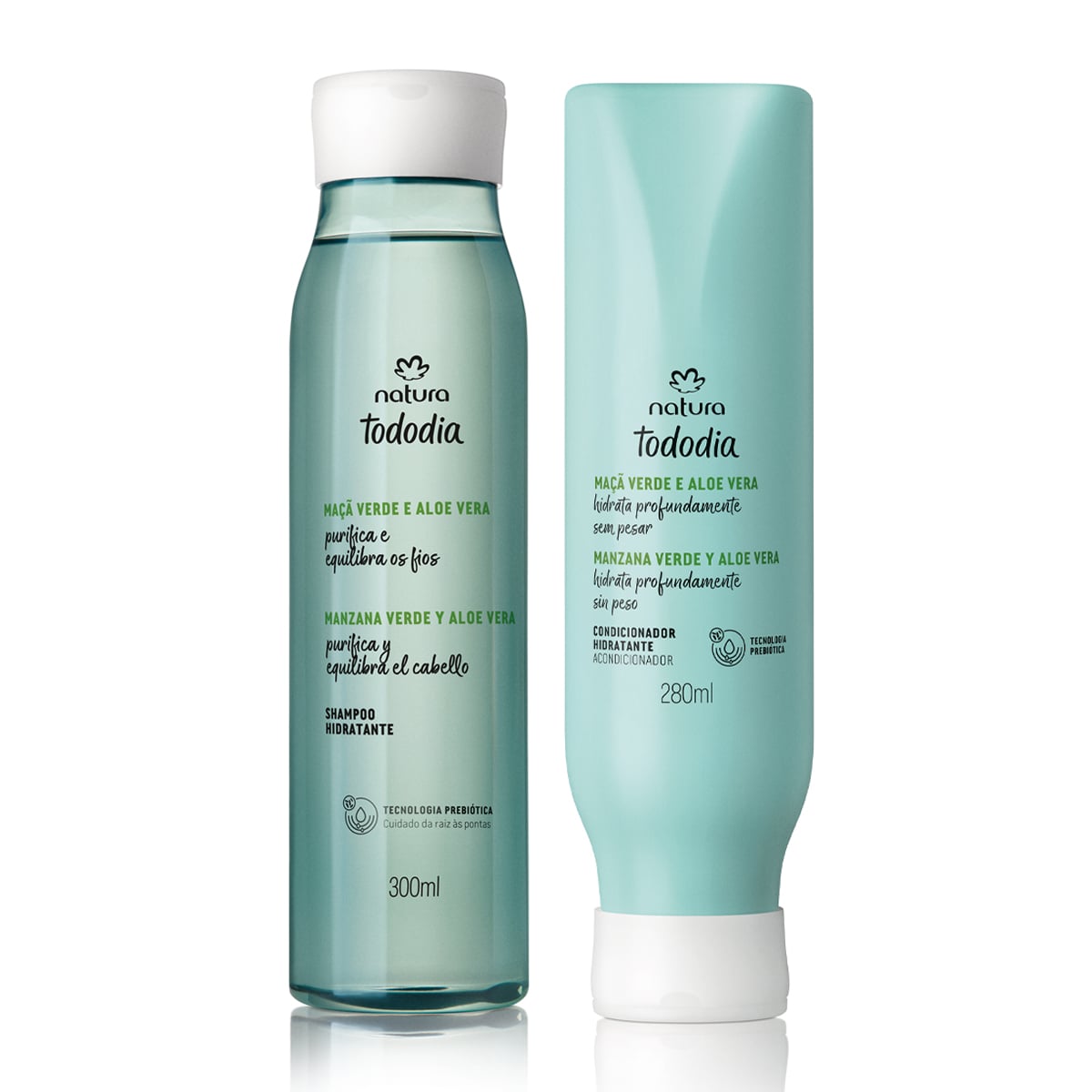 Kit Shampoo y Acondicionador Hidratante Tododia Manzana Verde y Aloe Vera