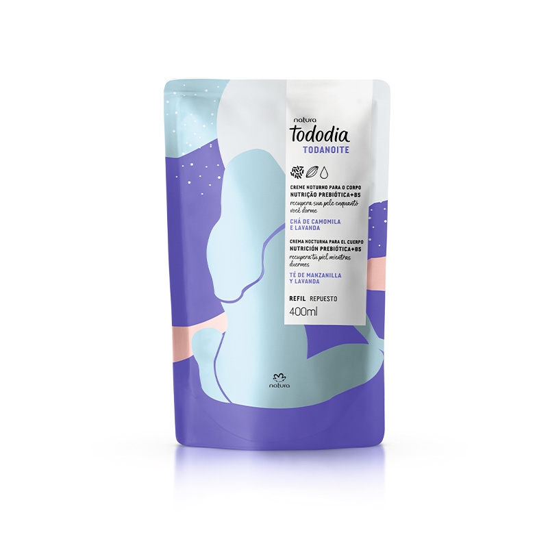 Crema nutritiva para cuerpo Tododia té de manzanilla y lavanda - 400 ml 