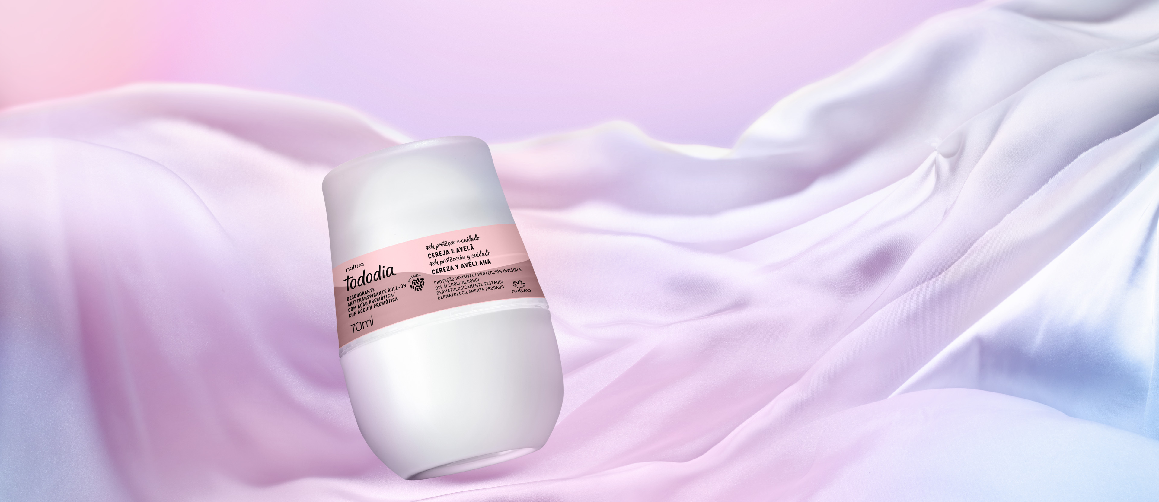 Desodorante antitranspirante roll on Tododia cereza y avellana