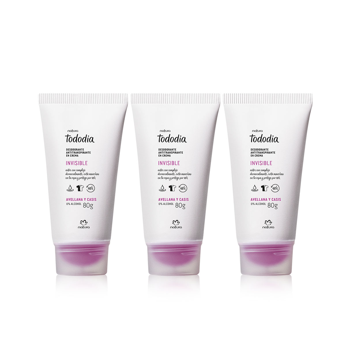 Kit Desodorante en Crema Tododia Avellana y Casis (3 unidades)