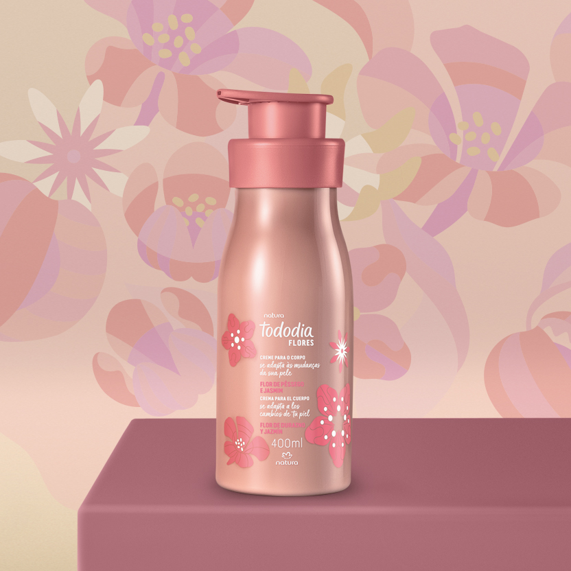 Crema Desodorante Nutritiva para el Cuerpo Tododia Flor de Durazno y Jazmín