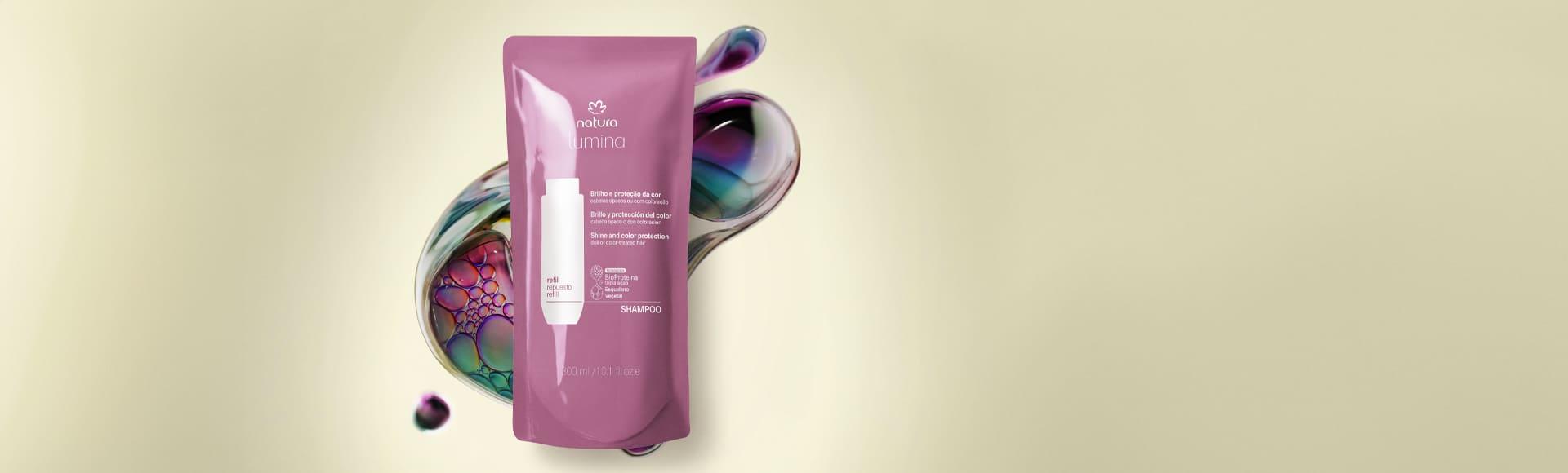 Repuesto Shampoo Brillo y Protección del Color Lumina 300ml