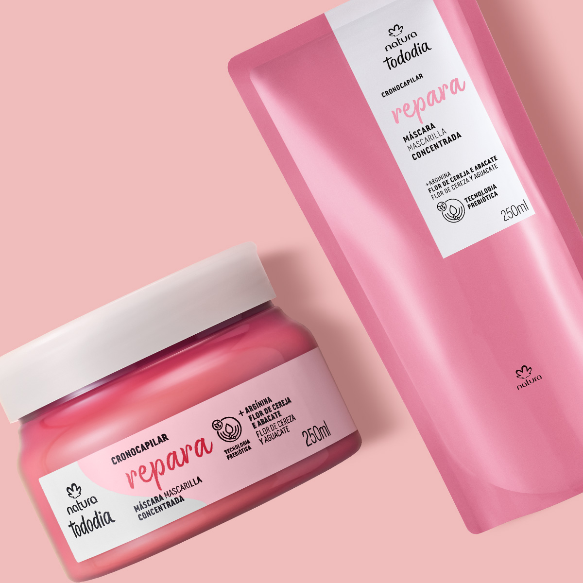 Kit Mascarilla de Reparación con Repuesto Tododia Flor de Cereza y Palta