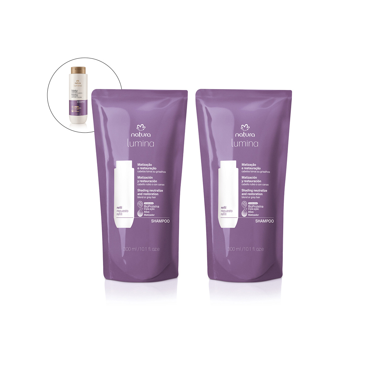 Kit Duo Shampoo Lumina Matización Refill
