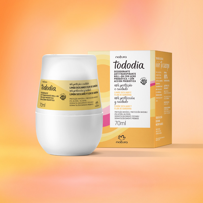 Desodorante antitranspirante roll on Tododia Limón siciliano y flor de gardenia