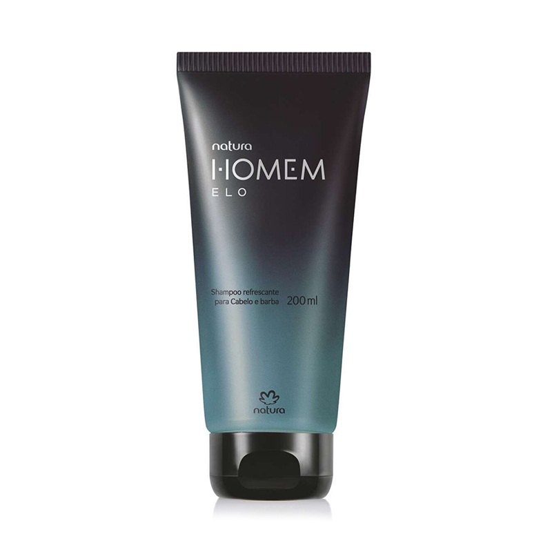 Shampoo refrescante para cabello y barba Homem elo