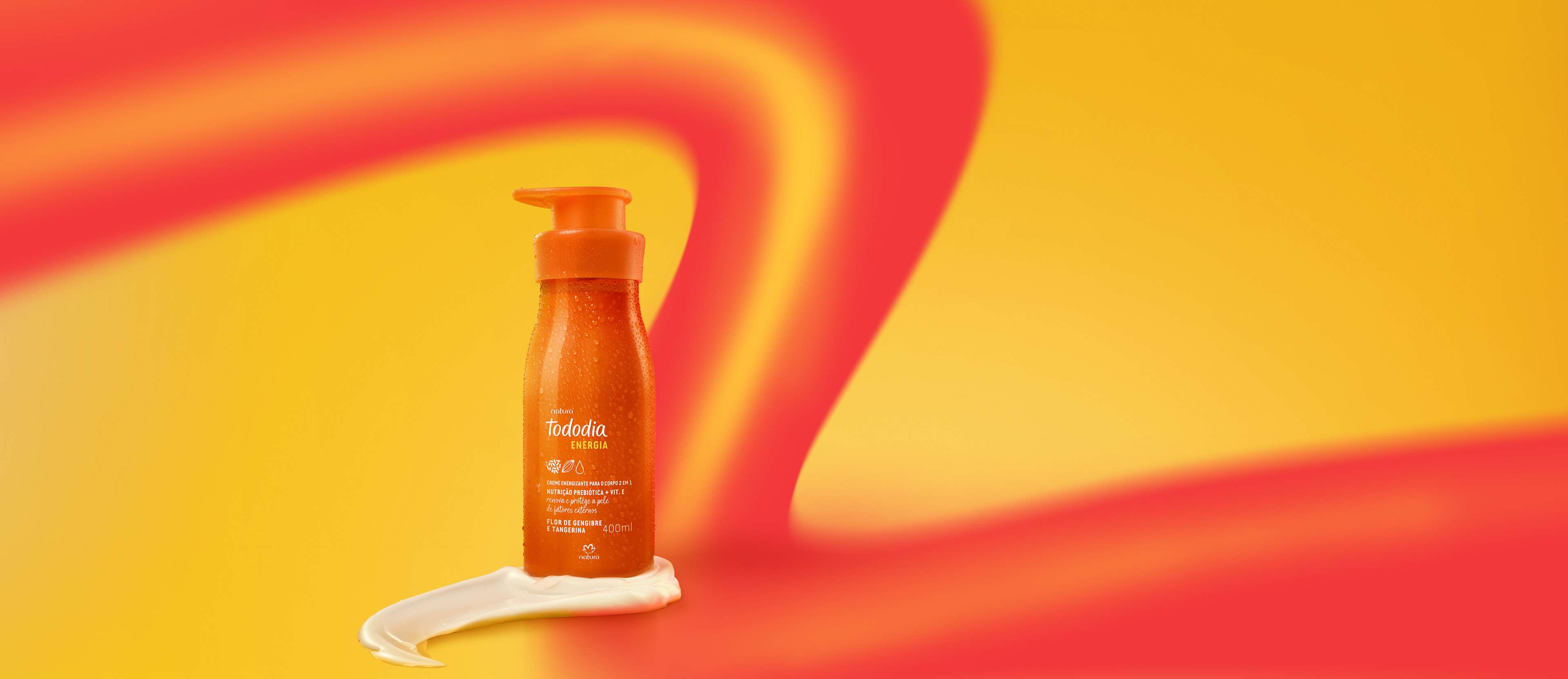 Hidratante corporal energizante 2 en 1 Tododia Flor de jengibre y Mandarina