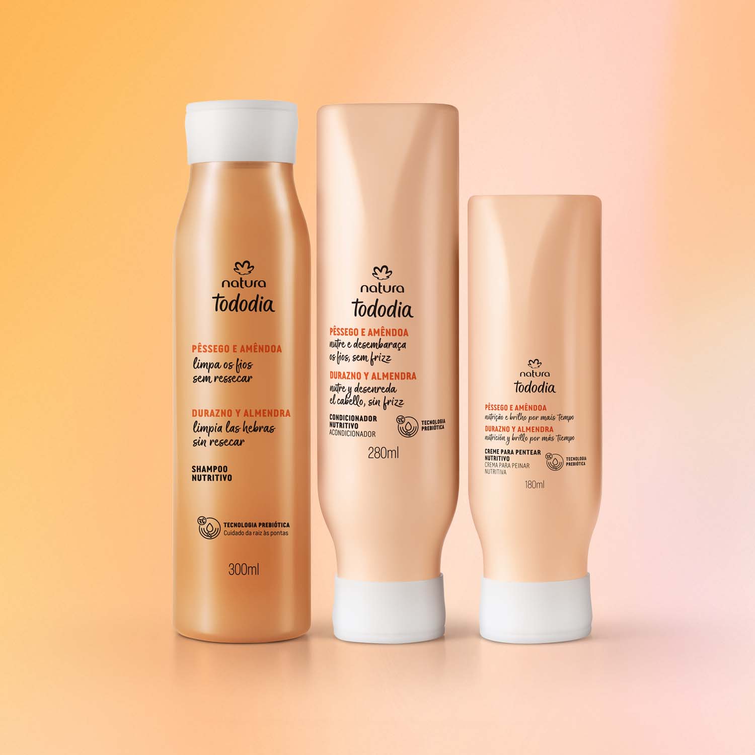 Kit Shampoo, Acondicionador y Crema para Peinar Tododia Nutrición