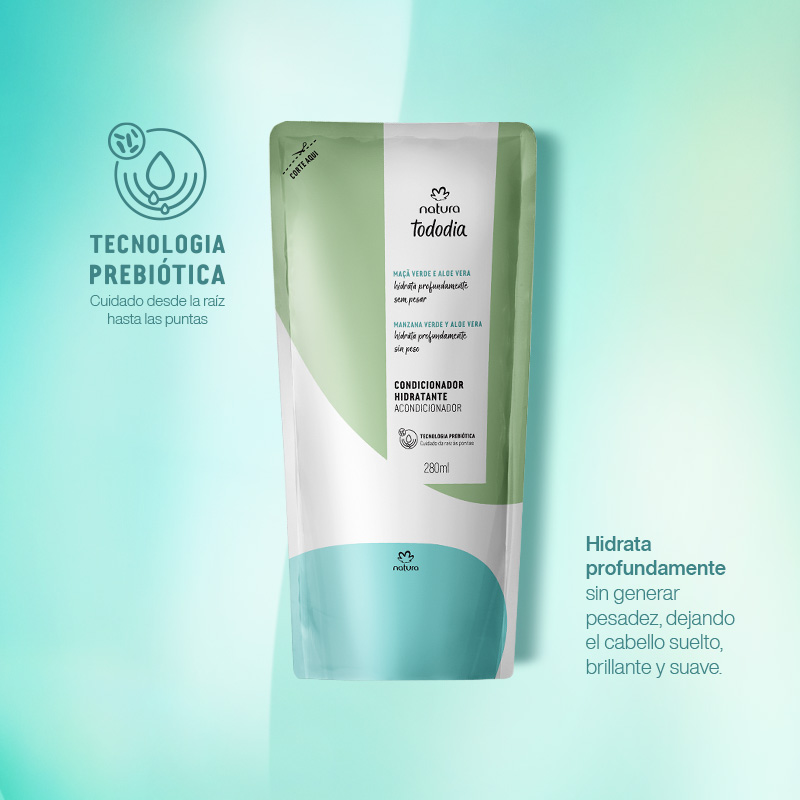 Acondicionador hidratante Tododia Manzana Verde y Aloe Vera