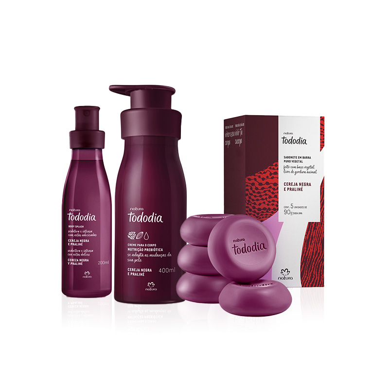 Kit Tododia Cereza negra y praliné Hidratación perfumada