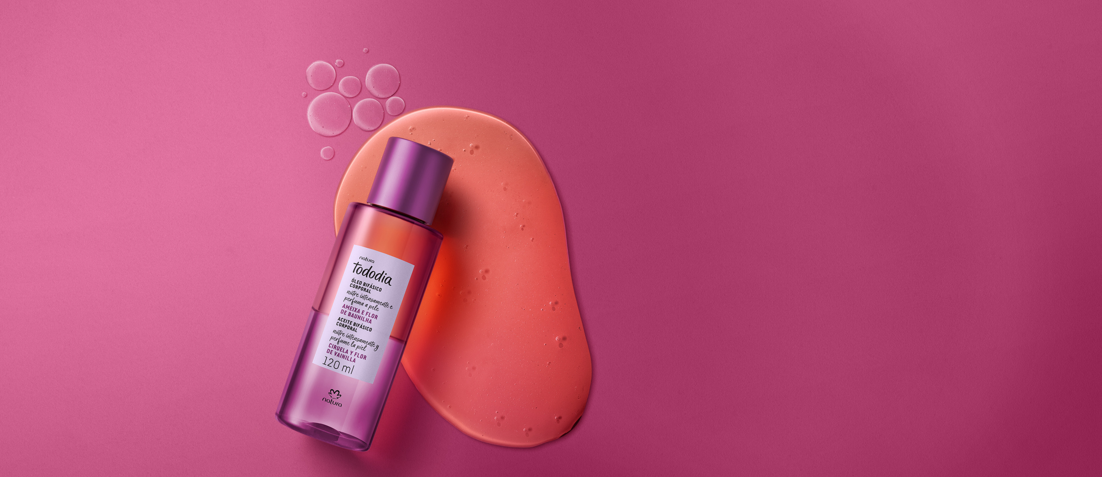 Aceite bifásico Tododia ciruela y flor de vainilla