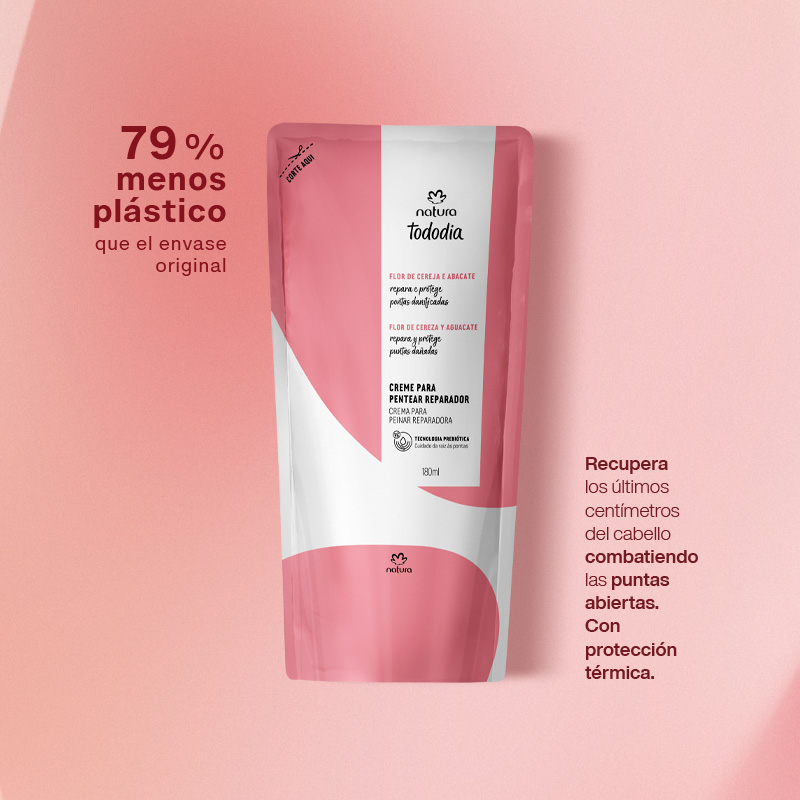 Crema para peinar reparadora Tododia Flor de Cereza y Aguacate
