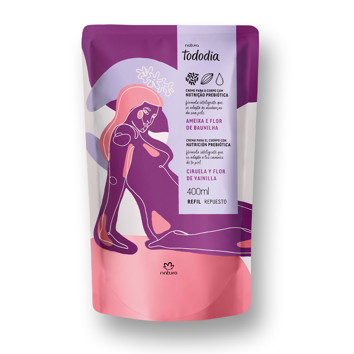 Repuesto crema nutritiva para cuerpo Tododia ciruela y flor de vainilla