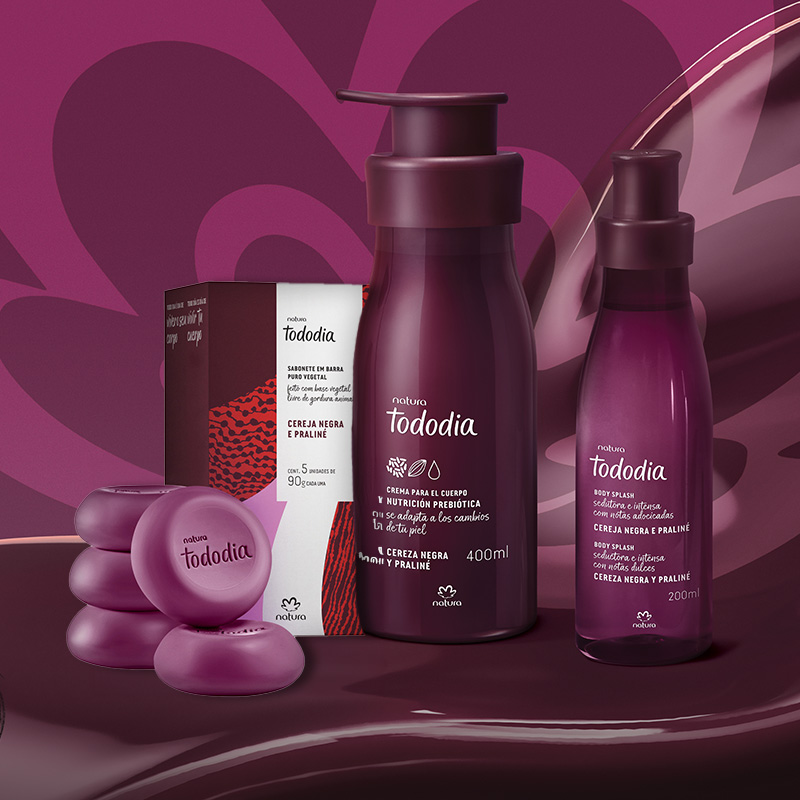 Kit Tododia Cereza negra y praliné Hidratación perfumada