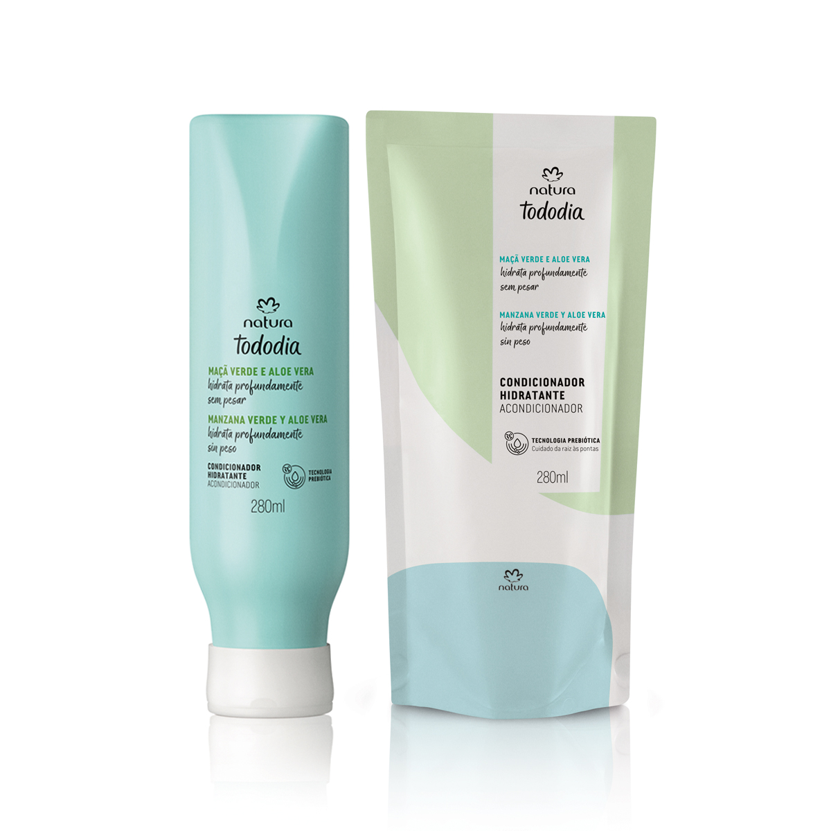 Kit Acondicionador Hidratante Tododia Manzana Verde y Aloe Vera con Repuesto