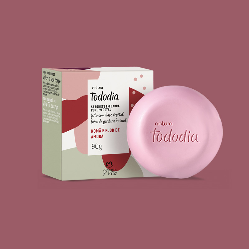 Jabón en barra puro vegetal Tododia Granada y Flor de Mora