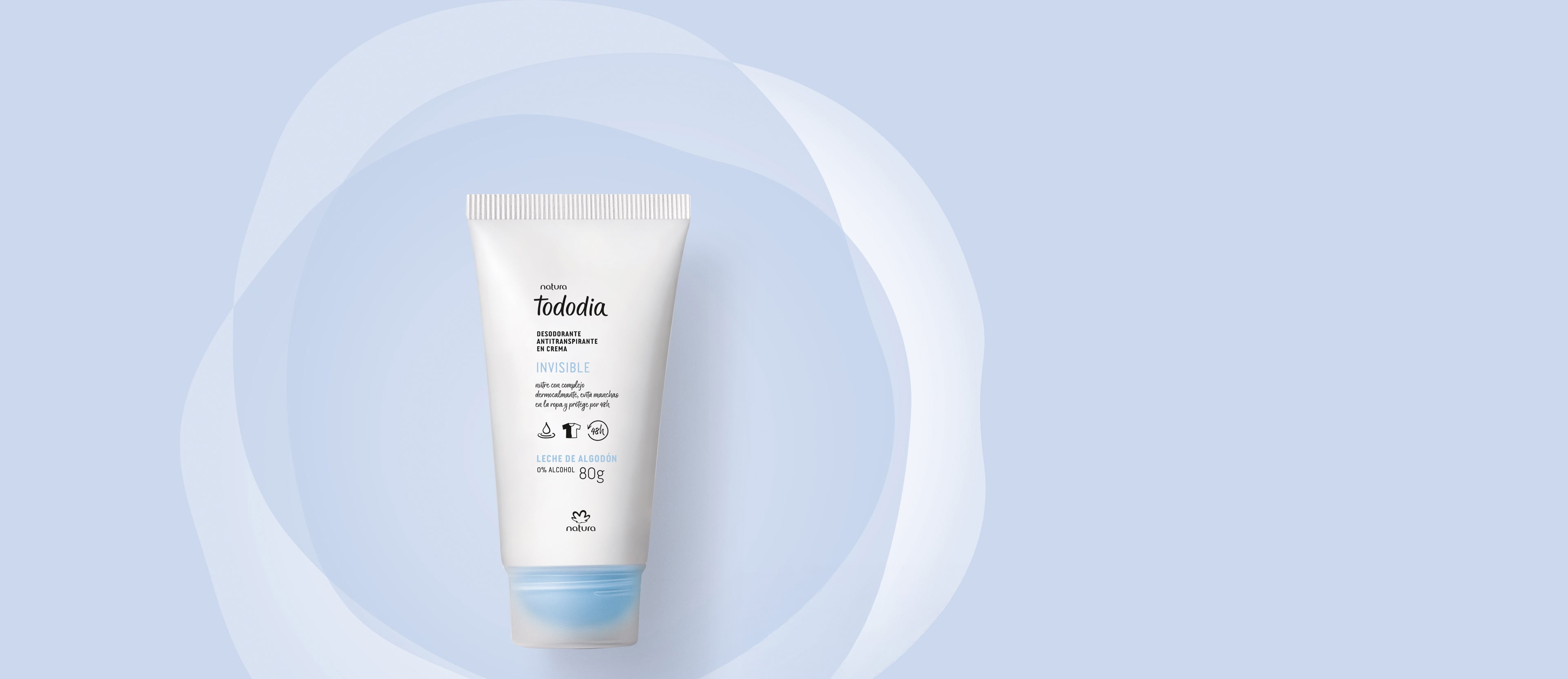 Desodorante Antitranspirante en Crema Tododia Leche de Algodón