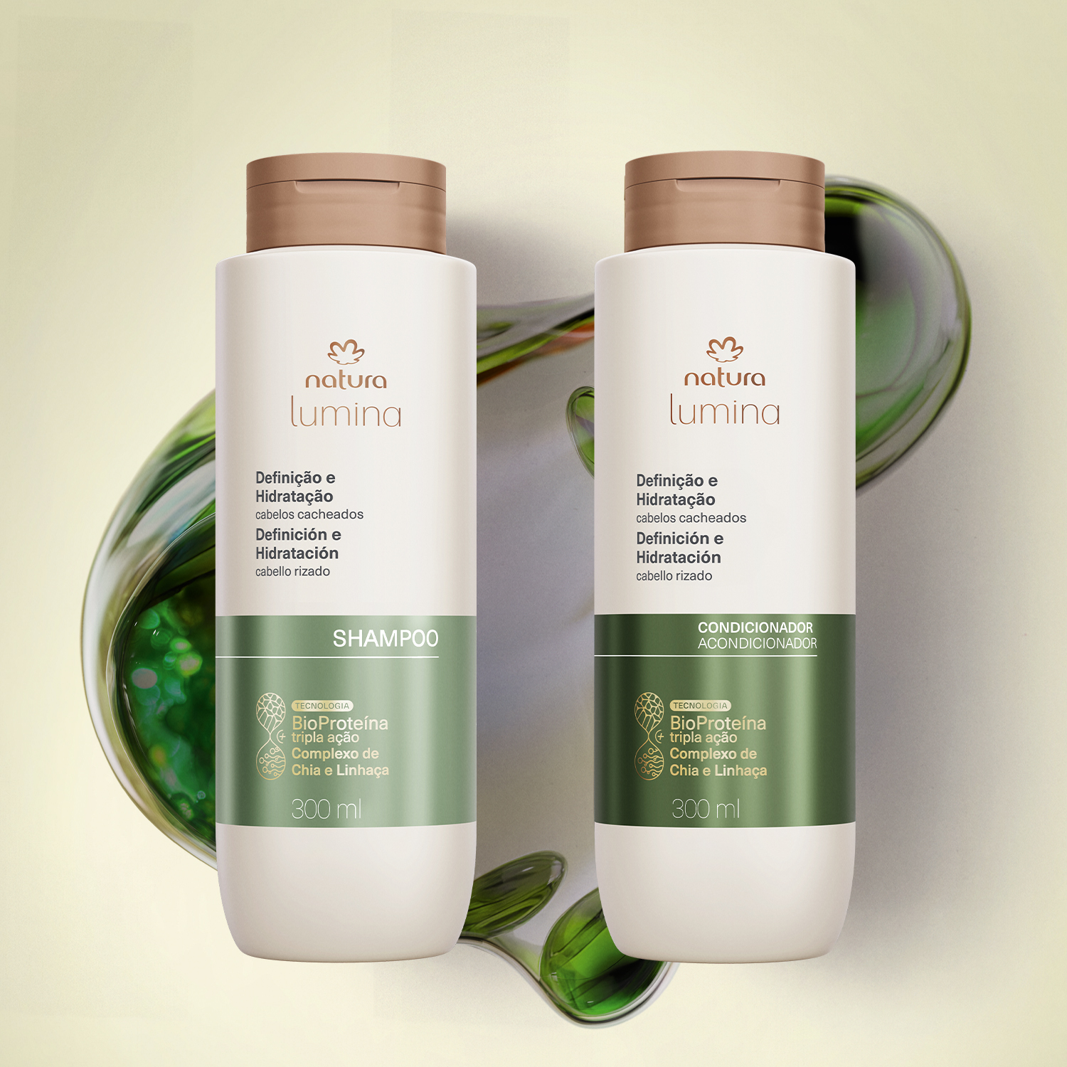 Kit Shampoo y Acondicionador Lumina Definición e Hidratación de Cabellos Rizados
