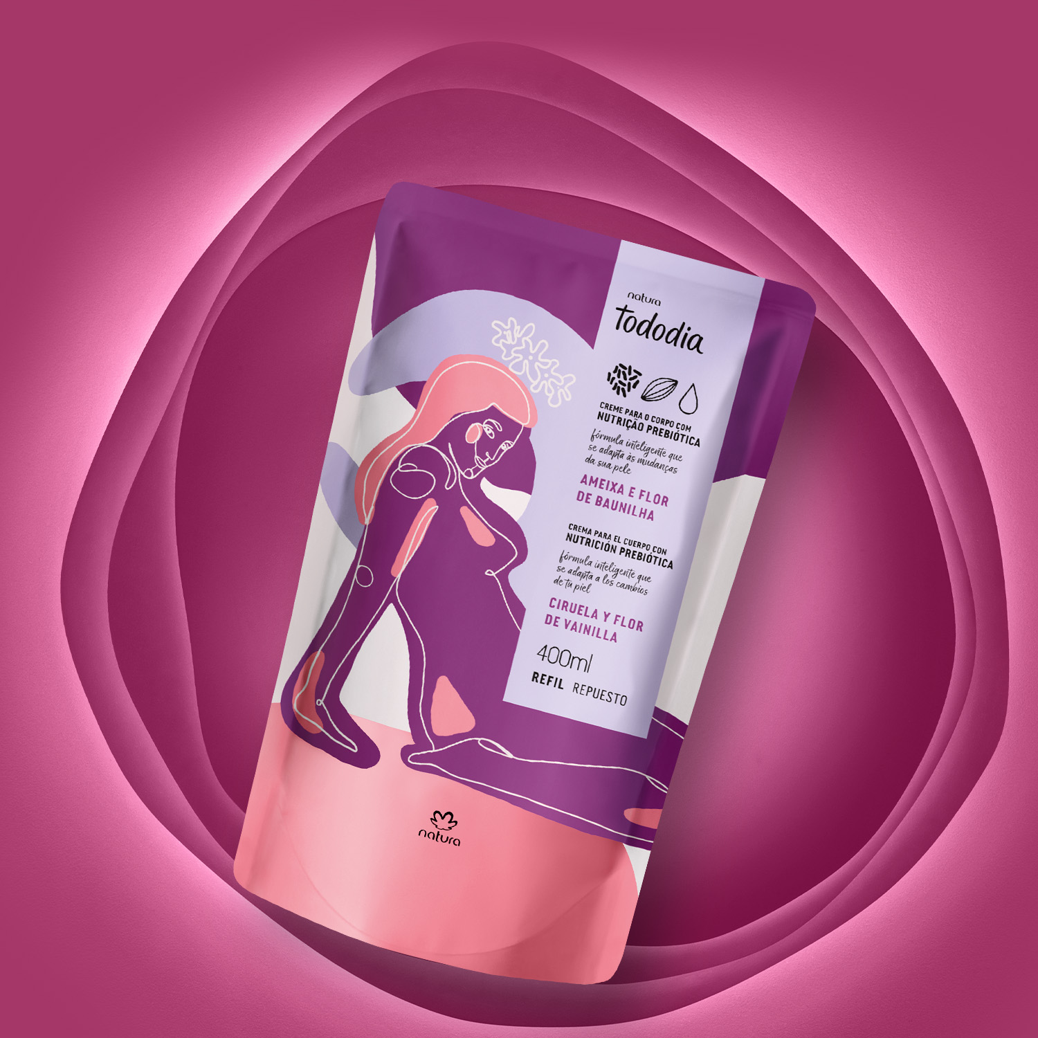 Repuesto crema nutritiva para cuerpo Tododia ciruela y flor de vainilla