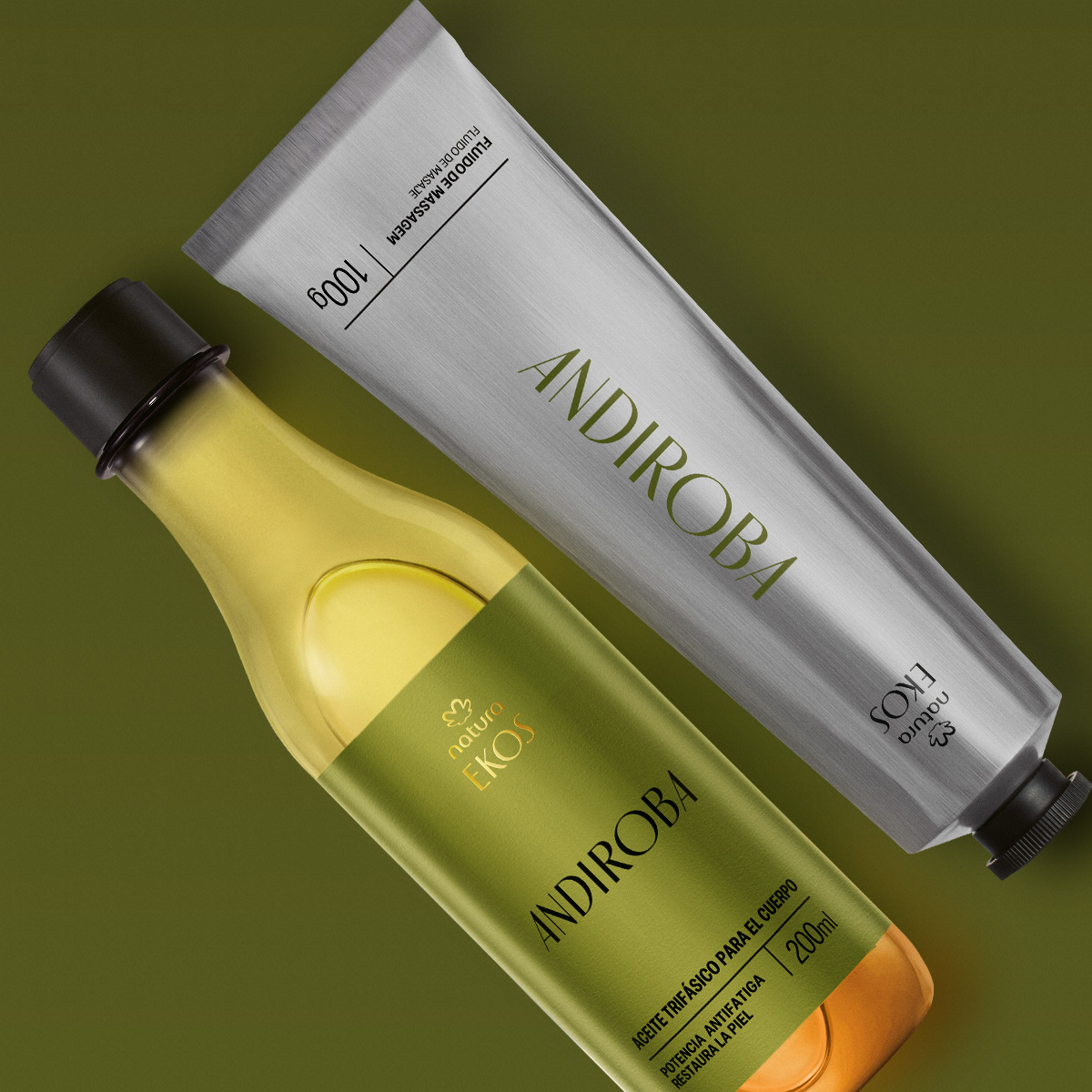 Kit Aceite y Fluido de Masaje Corporal Ekos Andiroba