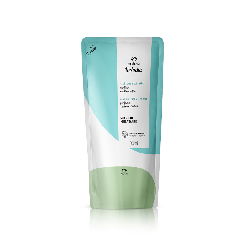 Shampoo hidratante Tododia Manzana Verde y Aloe Vera - 300 ml