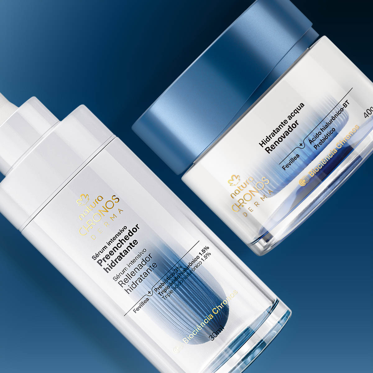 Kit Sérum Rellenador Hidratante y Acqua Renovador Chronos Derma