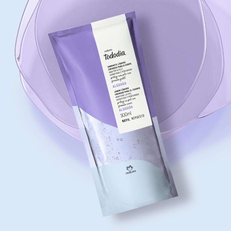 Repuesto Jabon liquido cremoso para el cuerpo Tododia Algodón