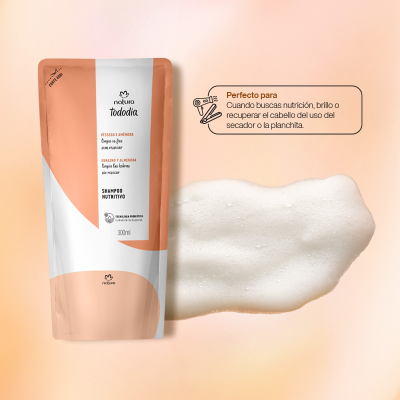 Shampoo nutritivo Tododia Durazno y Almendras