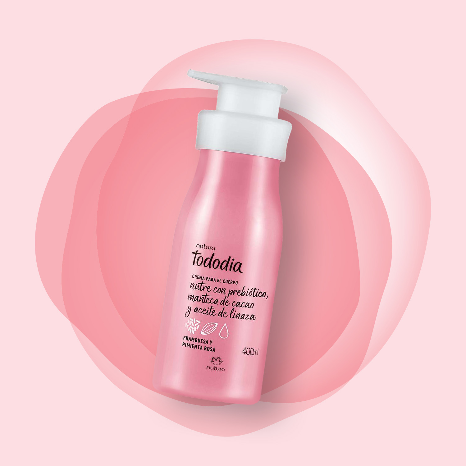 Crema Nutritiva para el Cuerpo Tododia Frambuesa y Pimienta Rosa