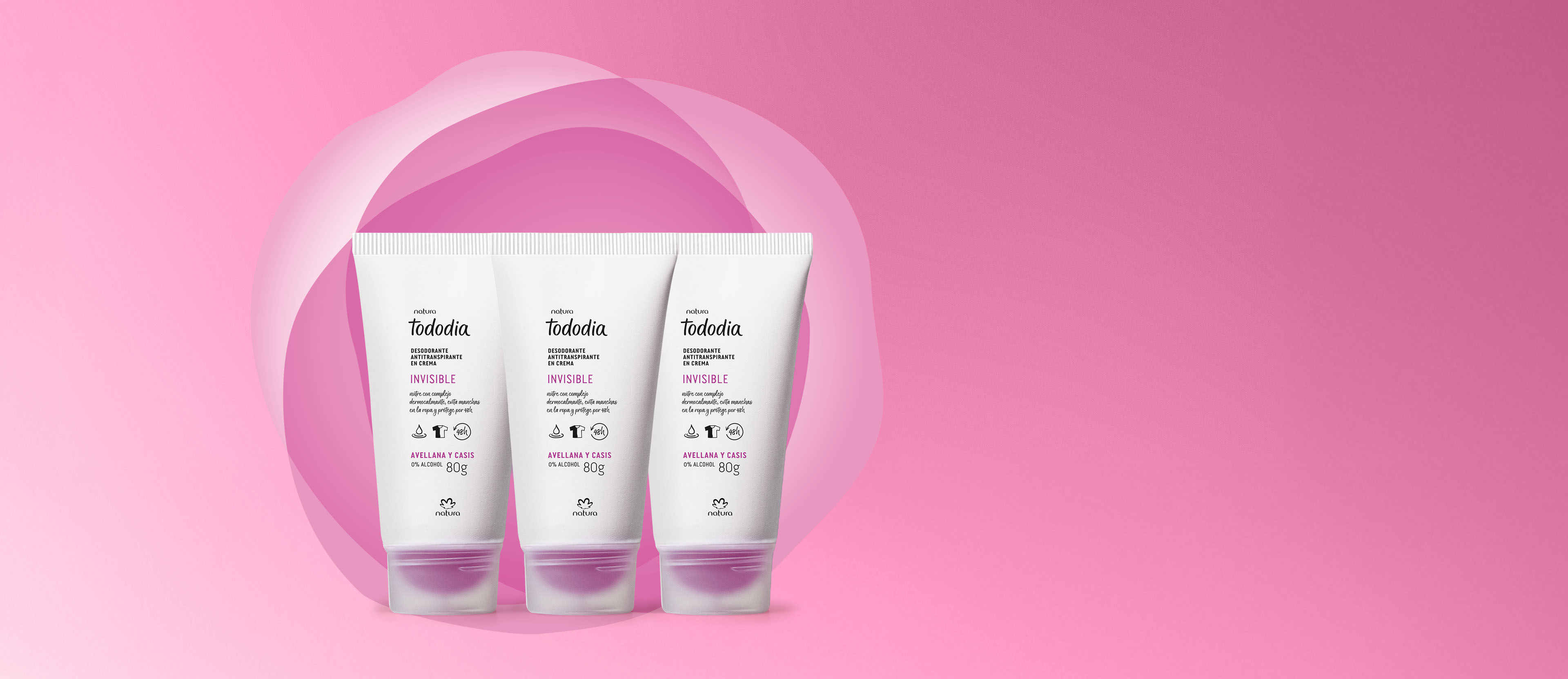 Kit Desodorante en Crema Tododia Avellana y Casis (3 unidades)