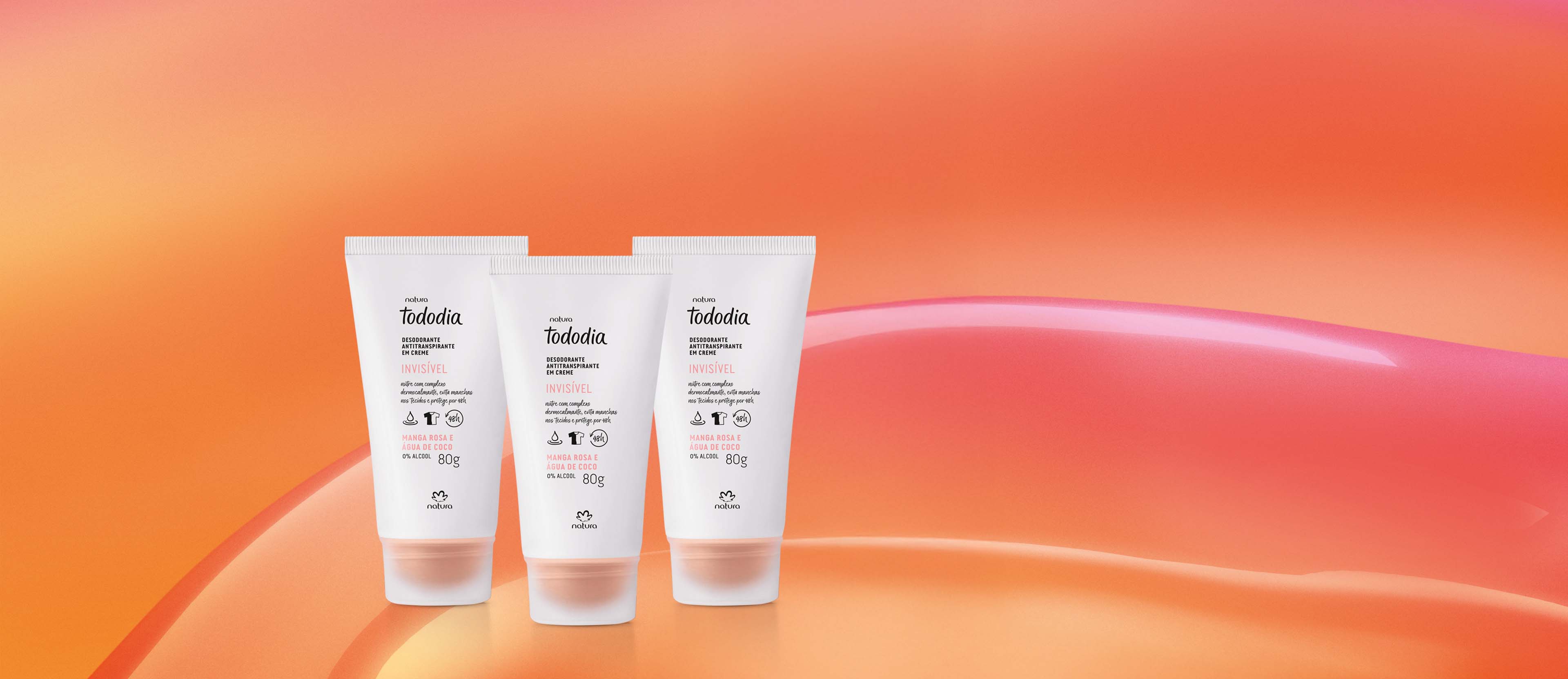 Kit Desodorante Antitranspirante en Crema Tododia Mango Rosa y Agua de Coco