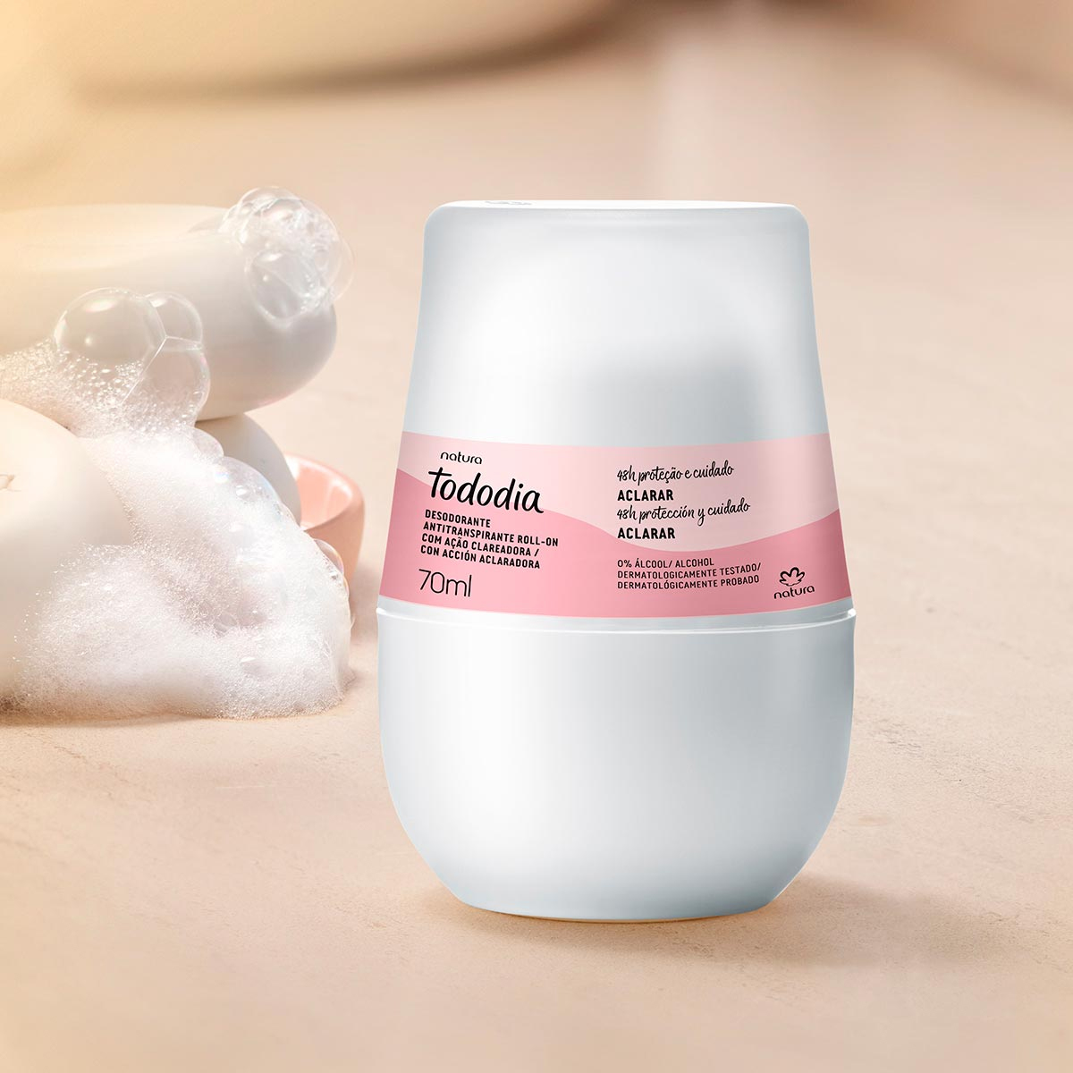 Desodorante antitranspirante roll-on con acción aclaradora Tododia aclarador